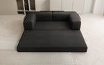 Lade das Bild in den Galerie-Viewer, Luxuriöses Designer Lazy 3-Sitzer Schlafsofa mit Bouclé-Stoff und Stauraum
