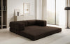 Luxuriöses Designer Lazy 3-Sitzer Schlafsofa mit Bouclé-Stoff und Stauraum