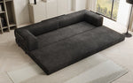 Lade das Bild in den Galerie-Viewer, Luxuriöses Designer Cord Sofa XXL: 3-Sitzer mit Schlaffunktion &amp; Stauraum

