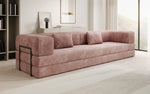 Lade das Bild in den Galerie-Viewer, Luxuriöses Designer Cord Sofa XXL: 3-Sitzer mit Schlaffunktion &amp; Stauraum
