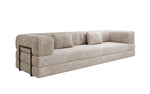 Lade das Bild in den Galerie-Viewer, Luxuriöses Designer Cord Sofa XXL: 3-Sitzer mit Schlaffunktion &amp; Stauraum
