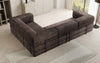 Modernes Designer L-Sofa: Komfortables Cord-Ecksofa mit Schlaffunktion und Stauraum