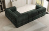 Modernes Designer L-Sofa: Komfortables Cord-Ecksofa mit Schlaffunktion und Stauraum