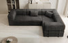 Modernes Designer L-Sofa: Komfortables Cord-Ecksofa mit Schlaffunktion und Stauraum