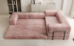 Lade das Bild in den Galerie-Viewer, Modernes Designer L-Sofa: Komfortables Cord-Ecksofa mit Schlaffunktion und Stauraum
