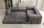 Lade das Bild in den Galerie-Viewer, Modernes Designer L-Sofa: Komfortables Cord-Ecksofa mit Schlaffunktion und Stauraum
