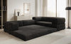 Modernes Designer L-Sofa: Komfortables Cord-Ecksofa mit Schlaffunktion und Stauraum