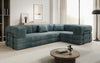 Modernes Designer L-Sofa: Komfortables Cord-Ecksofa mit Schlaffunktion und Stauraum