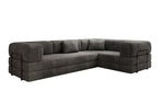 Lade das Bild in den Galerie-Viewer, Modernes Designer L-Sofa: Komfortables Cord-Ecksofa mit Schlaffunktion und Stauraum
