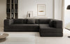 Luxuriöses L-förmiges Samt Designer Sofa mit Schlaffunktion und Stauraum