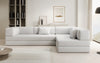 Designer Lazy L Ecksofa Bouclé Bezug mit Schlaffunktion und Praktischem Stauraum