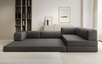 Lade das Bild in den Galerie-Viewer, Designer Lazy L Ecksofa Bouclé Bezug mit Schlaffunktion und Praktischem Stauraum
