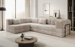 Lade das Bild in den Galerie-Viewer, Luxuriöses Design Ecksofa Lazy L: Cordstoff, Schlaffunktion, Stauraum
