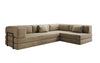 Luxuriöses L-förmiges Samt Designer Sofa mit Schlaffunktion und Stauraum