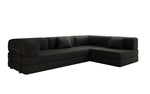 Lade das Bild in den Galerie-Viewer, Luxuriöses L-förmiges Bouclé-Sofa mit Schlaffunktion und Stauraum
