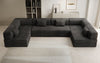 Luxuriöses U-Sofa Lazy U aus Cord mit Schlaffunktion und Stauraum