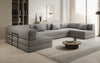 Luxuriöses Designer U-Sofa Lazy Bouclé: Modern, Gemütlich, Vielseitig, mit Schlaffunktion