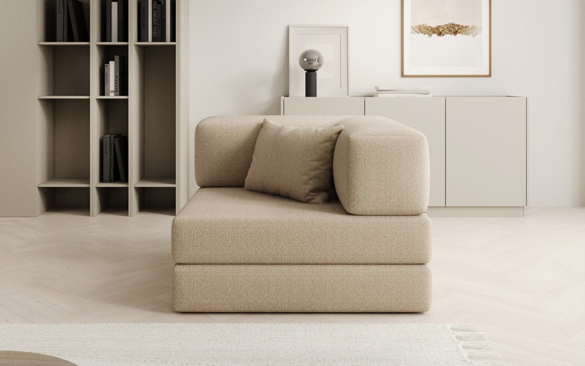 Gemütlicher Designer Bouclé Sofa-Sessel: Stilvoller Komfort für Ihr Zuhause