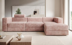 Lade das Bild in den Galerie-Viewer, Modernes Ecksofa Stockholm aus Cord mit Stauraum und Schlaffunktion

