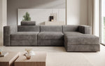 Lade das Bild in den Galerie-Viewer, Modernes Ecksofa Stockholm aus Cord mit Stauraum und Schlaffunktion
