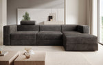 Lade das Bild in den Galerie-Viewer, Modernes Ecksofa Stockholm aus Cord mit Stauraum und Schlaffunktion
