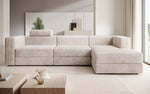 Lade das Bild in den Galerie-Viewer, Modernes Ecksofa Stockholm aus Cord mit Stauraum und Schlaffunktion
