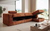 Modernes Ecksofa Stockholm aus Cord mit Stauraum und Schlaffunktion