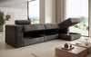 Modernes Ecksofa Stockholm aus Cord mit Stauraum und Schlaffunktion