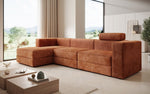 Lade das Bild in den Galerie-Viewer, Modernes Ecksofa Stockholm aus Cord mit Stauraum und Schlaffunktion
