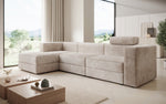 Lade das Bild in den Galerie-Viewer, Modernes Ecksofa Stockholm aus Cord mit Stauraum und Schlaffunktion
