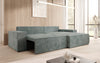 Corino Designer Ecksofa aus Cordstoff mit Schlaffunktion und Klappfunktion