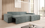 Lade das Bild in den Galerie-Viewer, Corino Designer Ecksofa aus Cordstoff mit Schlaffunktion und Klappfunktion
