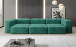 Lade das Bild in den Galerie-Viewer, Luxuriöses Designer 3-Sitzer Samtsofa Snug – Komfortables Wohnzimmer Sofa mit Stil
