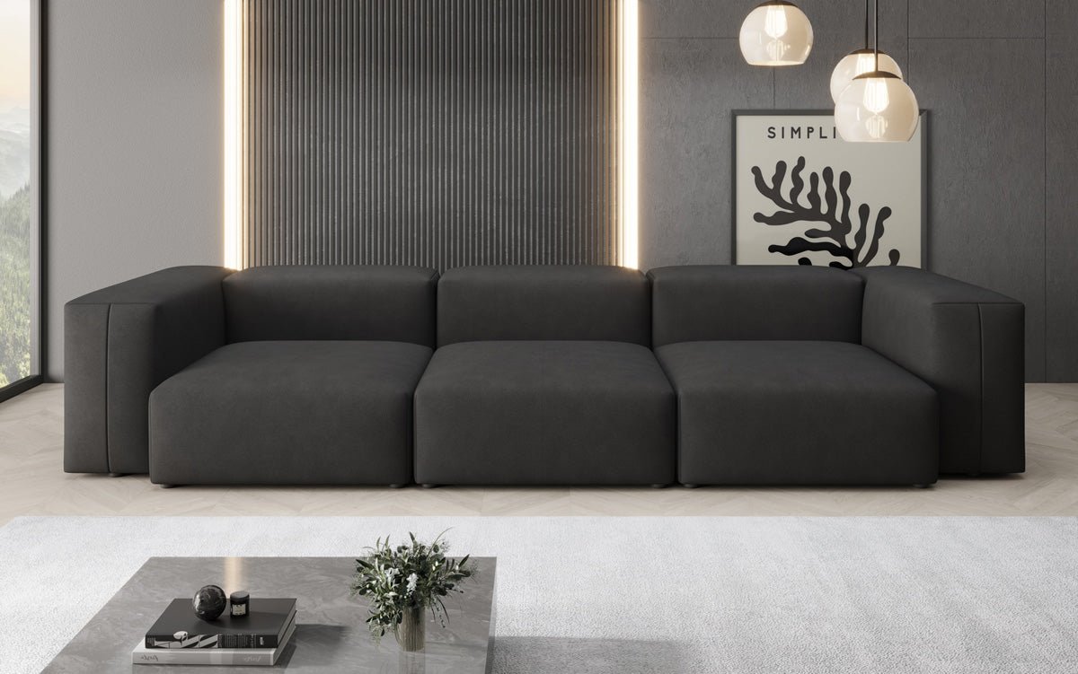 Designer 3-Sitzer Sofa Snug: Luxuriöses Stoff-Sofa für modernes Wohnzimmer