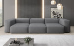 Lade das Bild in den Galerie-Viewer, Designer 3-Sitzer Sofa Snug: Luxuriöses Stoff-Sofa für modernes Wohnzimmer
