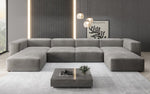 Lade das Bild in den Galerie-Viewer, Luxuriöses U-Sofa aus Samt 250 cm Großzügig Komfortabel Modern
