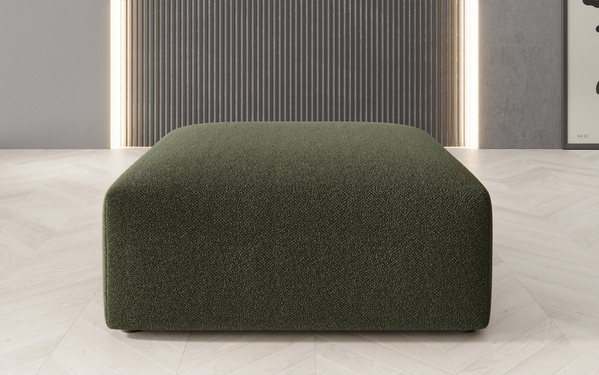 Eleganter Snug Bouclé Beistellhocker 80cm – Gemütlicher Runder Pouf für Modernes Wohnen