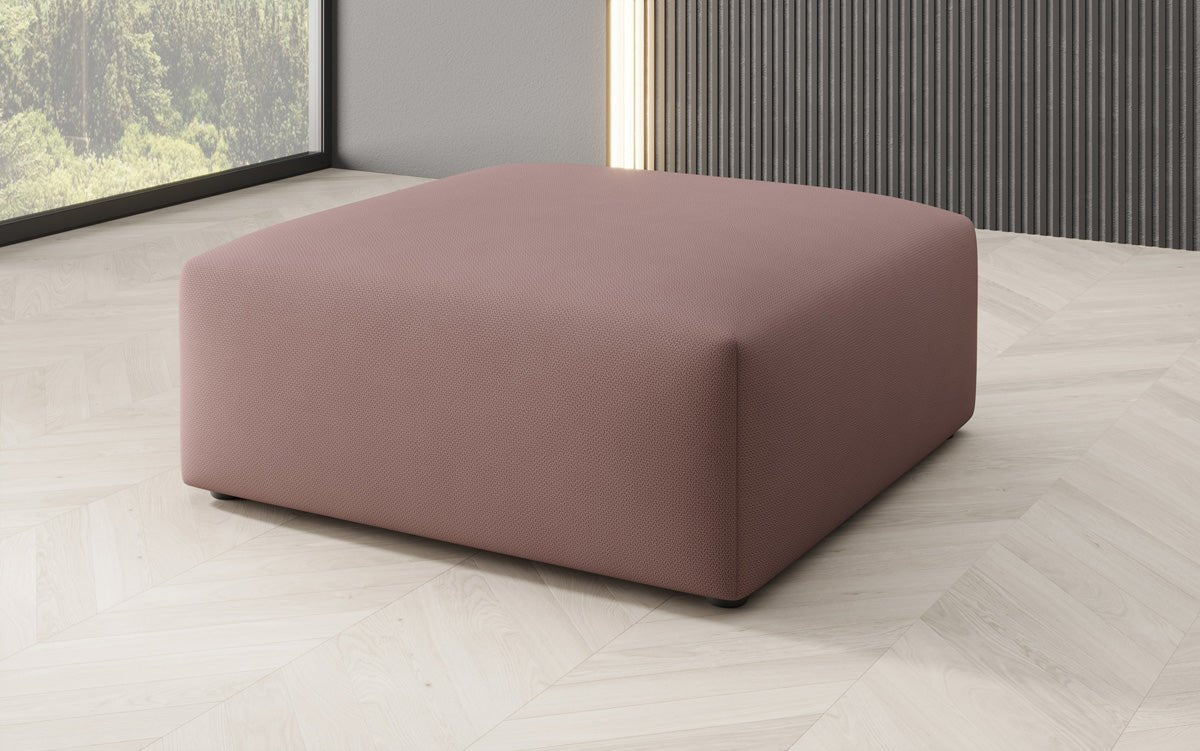 Gemütlicher 80cm Snug Stoff-Pouf: Vielseitiger Hocker, Fußstütze & Beistelltisch