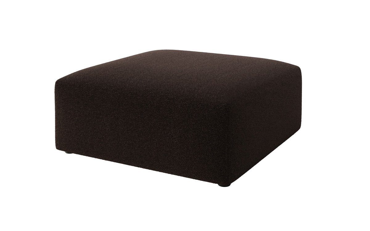 Luxuriöser Bouclé Beistellhocker Snug: Stilvoller Akzent, Robust & Vielseitig, 80cm Durchmesser