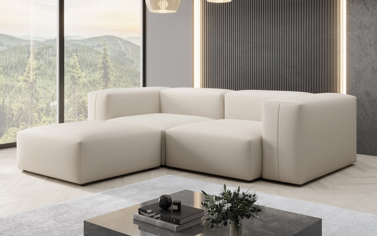 Luxuriöses L-Sofa Snug Mini: Modernes Stoff-Ecksofa für Ihr Wohnzimmer