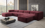 Lade das Bild in den Galerie-Viewer, Luxuriöses U-Sofa aus Samt 250 cm Großzügig Komfortabel Modern
