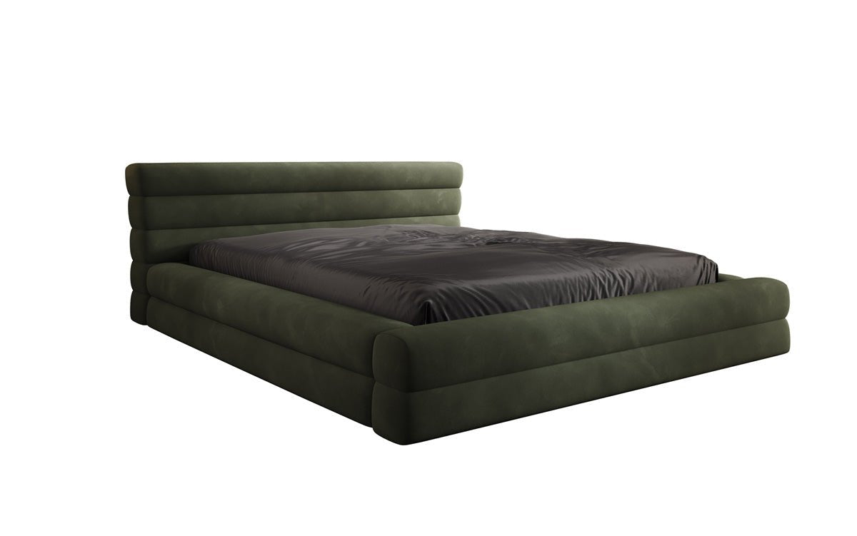 Luxuriöses Velana Samt Polsterbett mit Praktischem Stauraum – Stilvolles Schlafzimmer Design