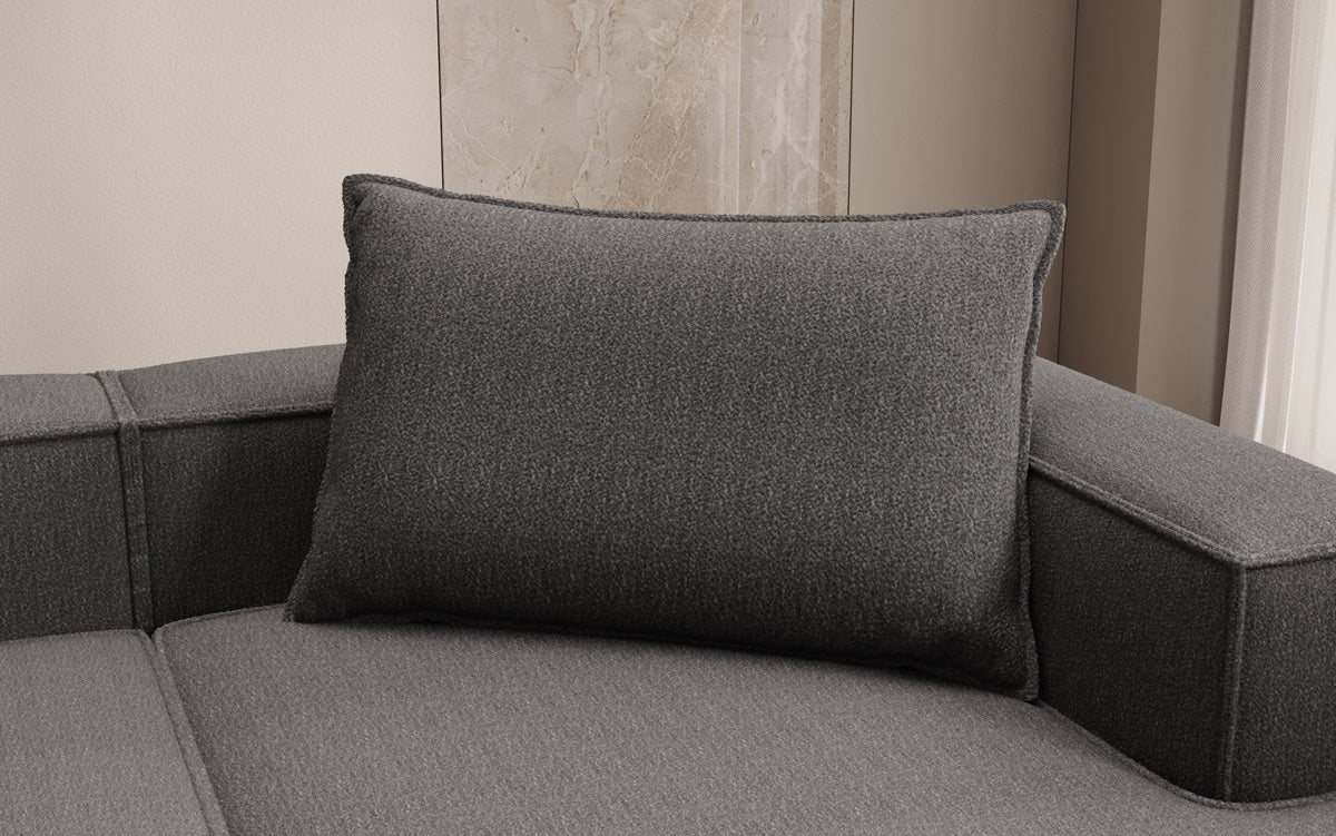 Luxuriöses Lesley Bouclé Zierkissen 45x80 cm – Stilvolles Dekokissen für Sofa & Bett