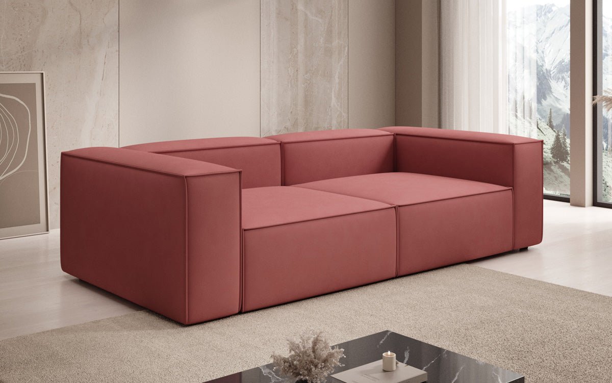 Luxuriöses Designer Sofa Lesley 3-Sitzer: Modern, Komfortabel & Vielseitig in Stoff