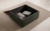 Lesley Samt Beistellhocker Couchtisch mit Verstecktem Stauraum Elegantes Wohnzimmer