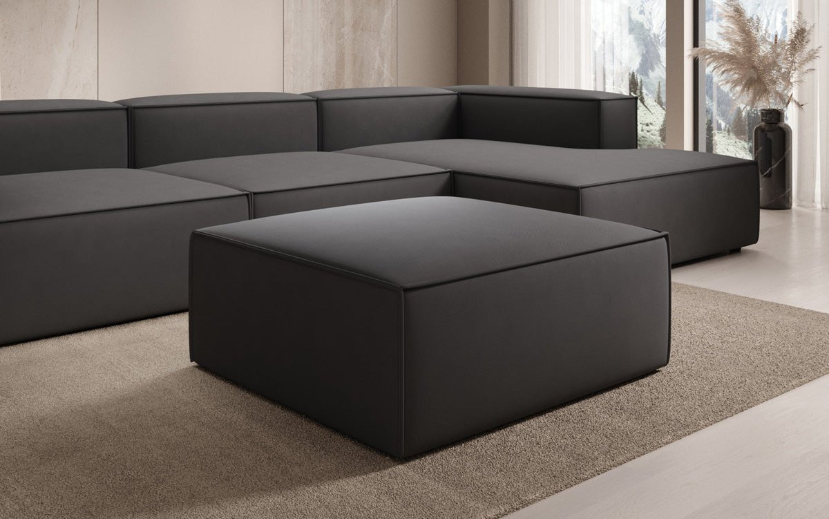 Lesley Beistellhocker Stoff – Moderner Ottoman für Vielseitiges Wohnzimmer-Design