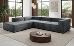 Lade das Bild in den Galerie-Viewer, Luxuriöses L-Form Samt-Sofa Lesley mit langer Ottomane, modernes Design

