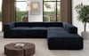 Luxuriöses L-Form Samt-Sofa Lesley mit langer Ottomane, modernes Design