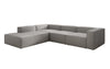 Luxuriöses L-Form Bouclé Designer Sofa Lesley L mit Langer Ottomane