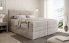 Luxuriöses Boxspringbett Stella: Cord Stoff, Integrierter Stauraum, Optimaler Schlafkomfort